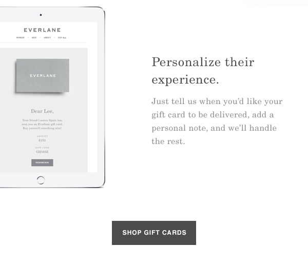Everlane The Everlane Gift Card Is Here Milled